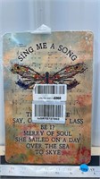 Decorative tin sign (8" x 12") - Sing Me A Song