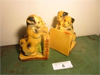 Adorable Vintage Chalkware Bookends