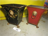 Pretty Metal Painted Planters/Containers