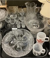 2 Trays Clear Glass, Hersheypark Souvenir Mug.