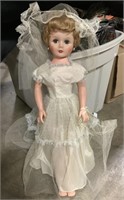 Vintage Plastic Bride Doll, 24 Inches High.