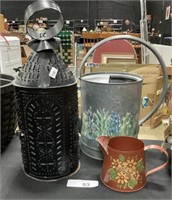 Decorated Sprinkler, Pitcher, Punched Metal