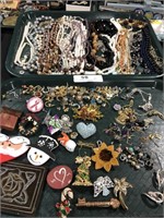 Two Tray Of Costume Jewelry.