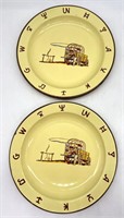 (2) Vintage Monterrey Western Ware Plates 10.25”