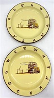 (2) Vintage Monterrey Western Ware Plates 10.25”