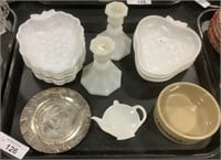 Milk Glass Dishes & Candleholders.