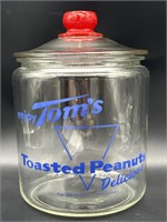 Vintage Tim’s Toasted Peanuts Jar 10”