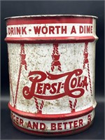 Vintage Pepsi-Cola Metal Barrel 14.75” x 17”