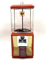 Vintage Glass and Metal Candy Machine with Key