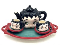 Betty Boop Miniature Tea Set (tray is 6”)