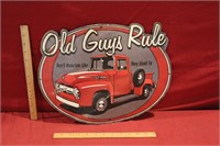 Metal "Old Guys Rule" Sign