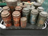 Hoosier Tin Spice Canisters & Baking Powder.