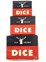 Vintage Elk Brand Bakelite/Lucite Dice