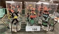 Mid Century Circus Characters Glasses.