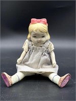 Antique Porcelain Jointed Doll 8”