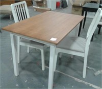 Wood Kitchen Table w. 2 Chairs 45" x 28"