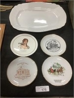 Advertising Plates & Ironstone Platter.