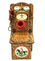 Vintage Tin Toy Ranch Phone 6” x 4.25” x 13.5” -