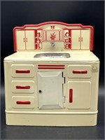 Vintage Tin Toy Kitchen 11” x 6” x 12”