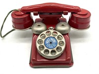 Vintage Tin Toy Rotary Phone - Voice Phone Gong