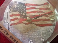 5" Pledge of Allegiance Clock NEW