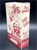 Vintage 1940s Majorette Popcorn Box 8”
