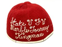 Vintage Felt Marble Tourney Hat State UFW Kingman