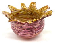 Hand Blown Art Glass Vase 7” x 4”  - KARG Art