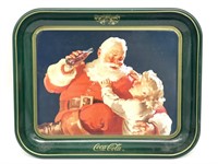 Vintage Coca-Cola Santa Claus Metal Tray 13.5” x
