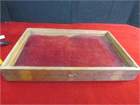 Wooden Glass Top Display Case 12x18x2.5"