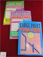 Large Print Word Finds Lot of 3