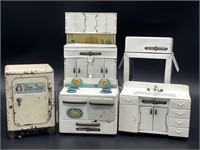 Vintage Tin Toy Miniature Doll House Appliances -