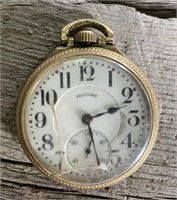 Hamilton 10K Gold Plate Pocket Watch