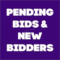 Pending Bids and NEW BIDDERS!