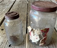 2 - Early Old Judge Coffee Jars