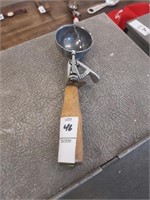 Ice cream scoop wooden handle