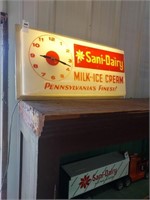 Lighted Sani-Dairy sign 2ft2in.x1ft.