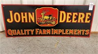 John Deere Metal Sign 2ft x 10 inches