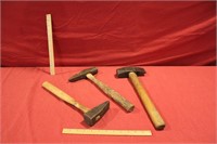 Trio of Assorted Vintage Blacksmith Hammers