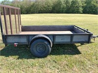 Utility Trailer: 75 1/2" W  X 10' L, LED Lights,