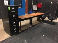 Filing Cabinet, 2 Office Chairs, 2 Classroom Table