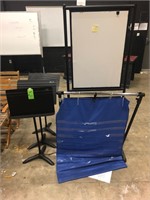 3 Music Stands, Mobile White Board, Clothing Rack