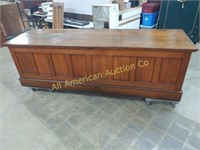 ANTIQUE OAK HARDWARE STORE NAIL BIN COUNTER