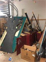 Room of Stage Props, Lumber, Cabinets, Metal Shelf