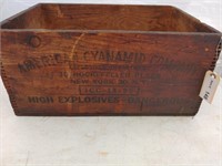 american Cyanamid Co. Explosive Wood Crate.