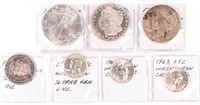 Coin  1991 Silver Eagle+6 Mix Silver Coins,AU-Gem