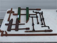 Wood Clamp Lot: 4 Little Giant Holman & Others.
