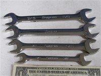 4pc Snap On Open End Wrenches hand tools