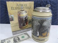 Aftrican Elephant BUDWEISER Collector's Stein boxd