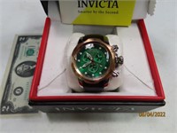 New INVICTA RESERVE Green Dial Wrist Mens Watch